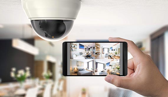 home security mobile connect with security camera