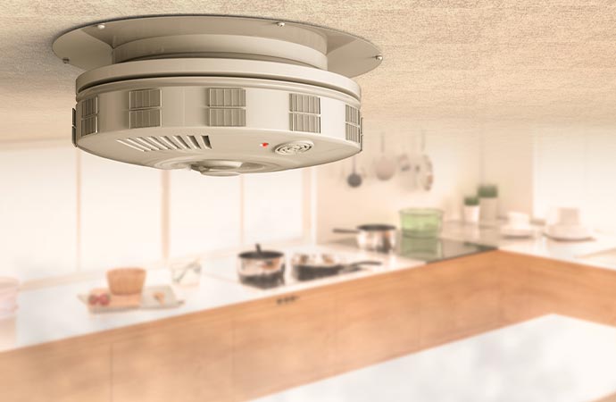 smoke detector installation in kitchen